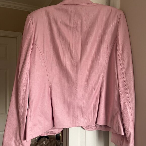 Pink Faux Leather Jacket - Picture 2 of 7